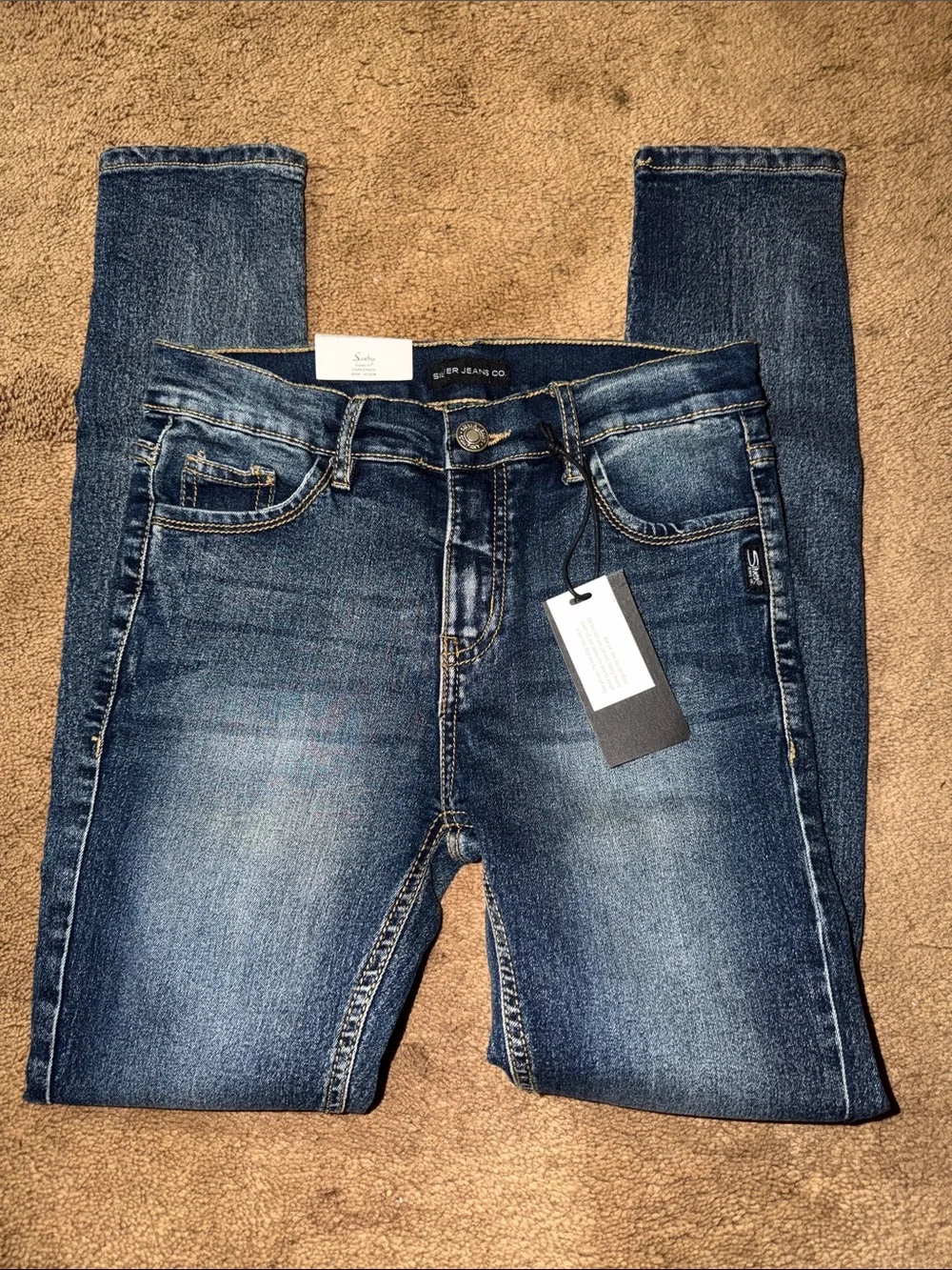 Silver Jeans Co. Girl's Sasha Skinny Fit Mid Rise Jeans 14 NWT cowgirl